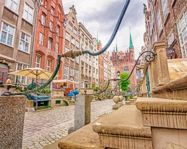 Mariacka Street In Gdansk paint by number