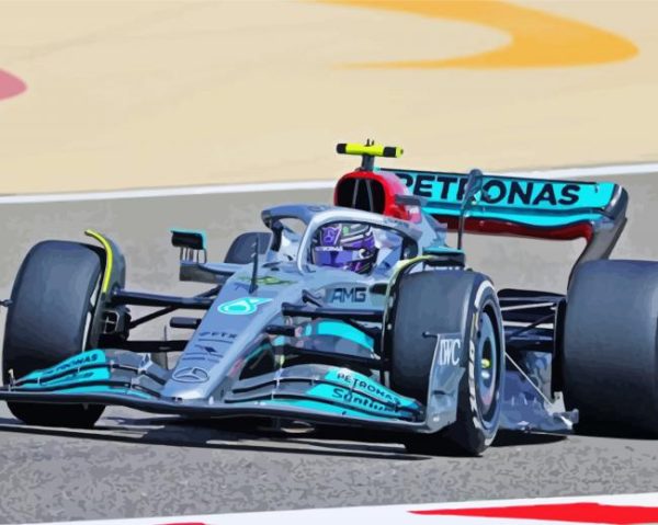 Mercedes Formula One paint by number