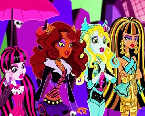 Monster High Characters paint by number