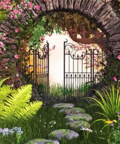 Garden Gate paint by number