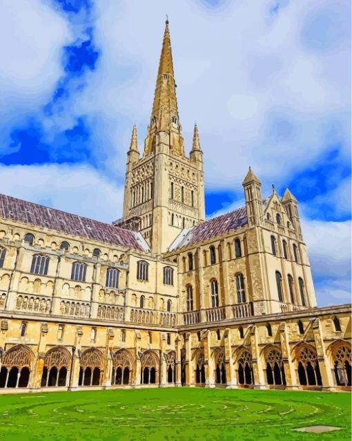 Norwich Cathedral paint by number