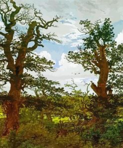 Oak Trees David Friedrich paint by number