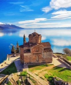 Ohrid Building By Lake paint by number