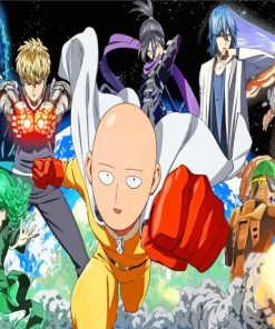 One Punch Man Characters paint by number