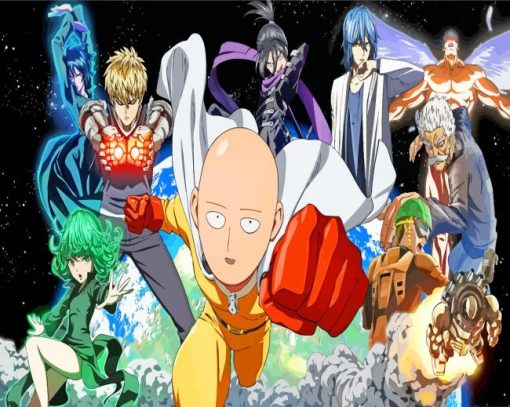 One Punch Man Characters paint by number