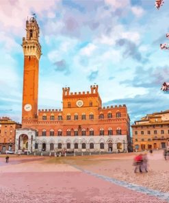 Piazza Del Campo Siena Italy paint by number