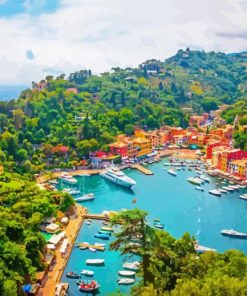 Portofino Italy Europe paint by number