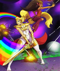 Powerful Catra And She Ra paint by number