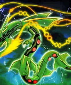 Rayquaza Pokemon paint by number