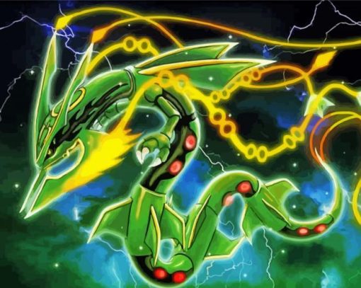 Rayquaza Pokemon paint by number