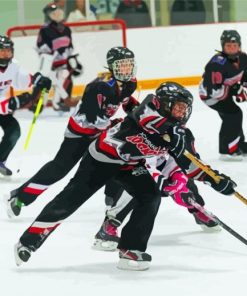 Ringette Players paint by number