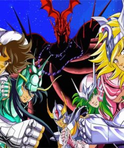 Saint Seiya Anime paint by number