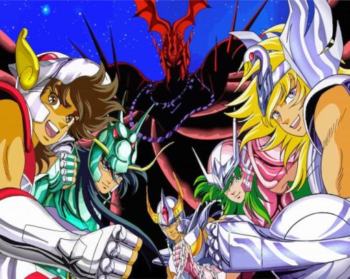 Saint Seiya Anime paint by number