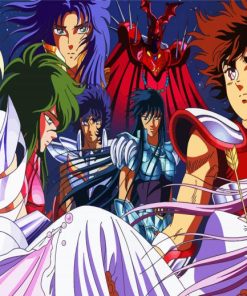 Saint Seiya Manga Characters paint by number