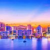 Sarasota Skyline Sunrise Time paint by number