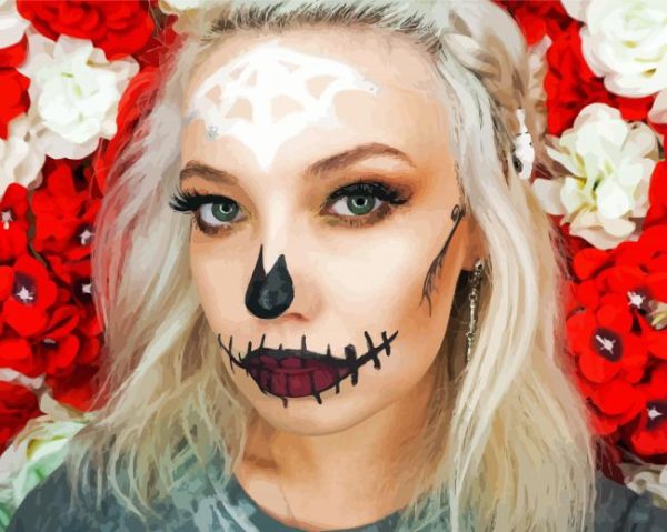Skeleton Beauty paint by number