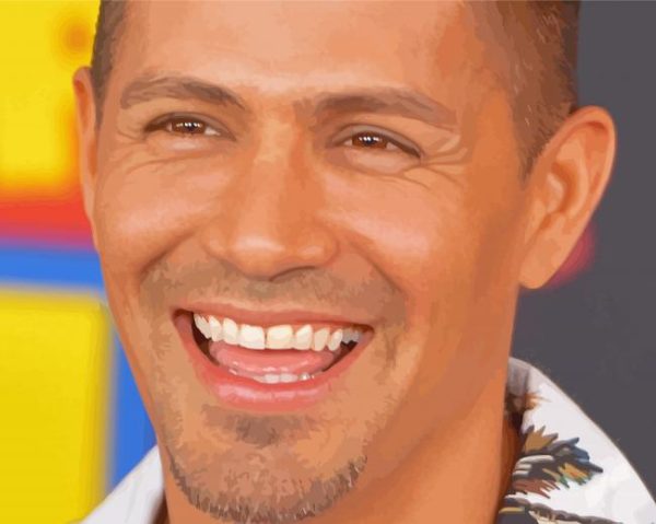 Smiling Jay Hernandez paint by number