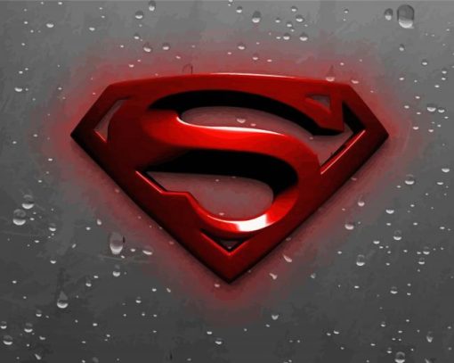 Superman Logo paint by number