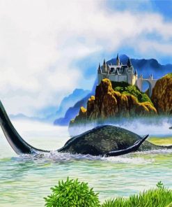 The Loch Ness Monster paint by number