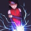 Uchiha Sarada Character paint by number