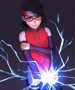 Uchiha Sarada Character paint by number