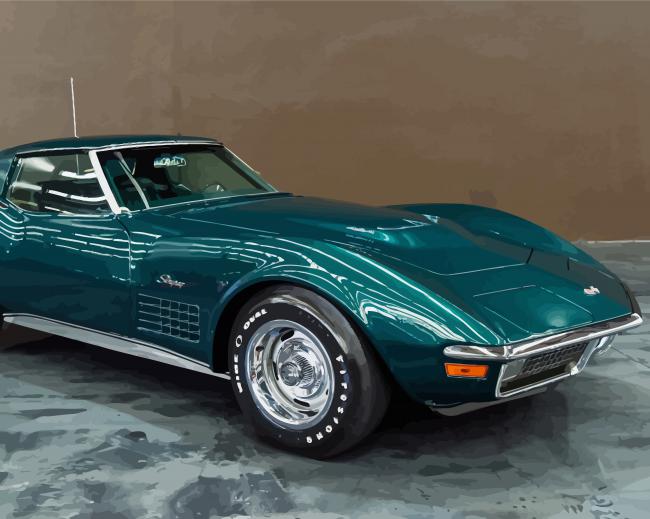 Vintage Chevrolet Corvette Stingray Car paint by number