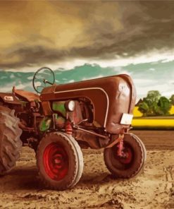 Vintage Tractor paint by number