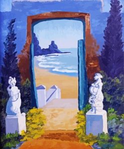 Door To Beach paint by number