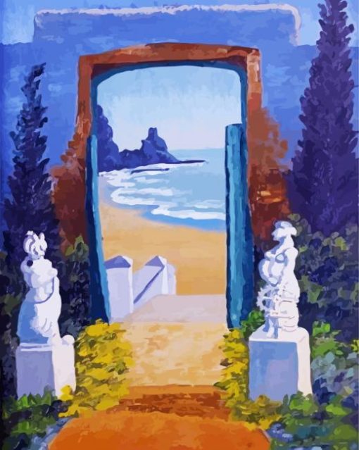 Door To Beach paint by number