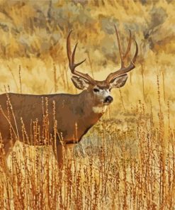 Deer In Desert paint by number