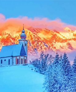 Winter Church paint by number