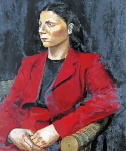 Woman In A Red Coat paint by number