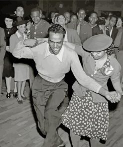 African American Couple Dancing paint by number