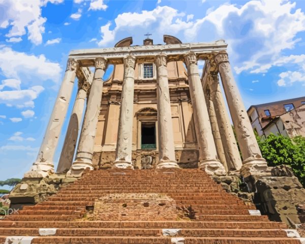 Ancient Rome Church paint by number