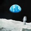 Astronaut And Earth Rise Art paint by number