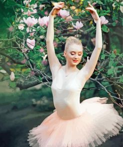 Ballerina In Pink paint by number