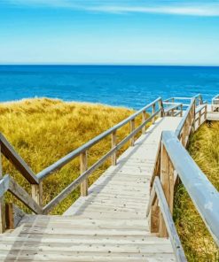 Beach Boardwalk Sylt Island paint by number