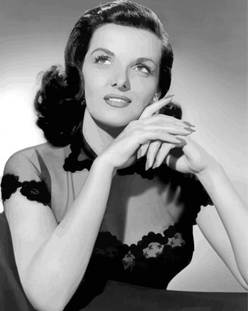 Black And White Jane Russell paint by number