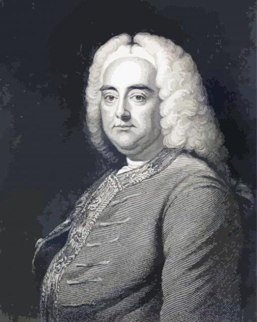 Black And White Handel paint by number