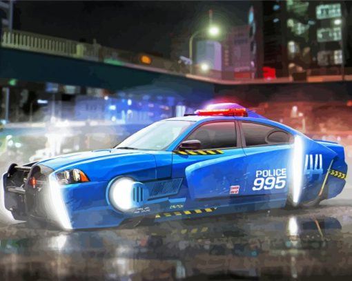 Blade Runner Spinner Dodge Police Car paint by number