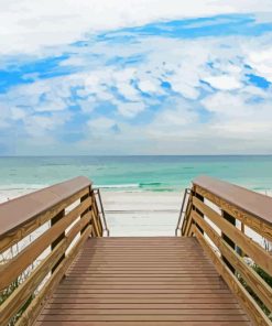 Boardwalk In Fort Walton Beach paint by number