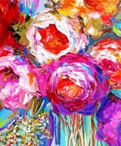 Colorful Abstract Flowers paint by number