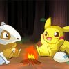 Cubone And Pikachu paint by number