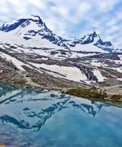 Gran Paradiso Mountain paint by number