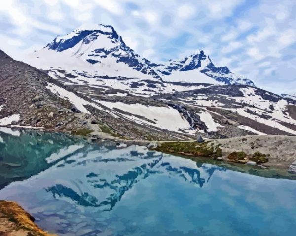 Gran Paradiso Mountain paint by number