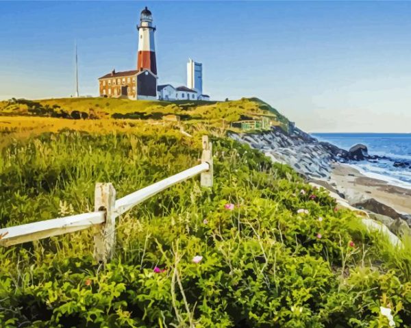 Hamptons Lighthouse paint by number