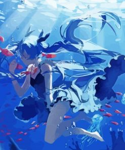 Miku Deep Sea Girl paint by number