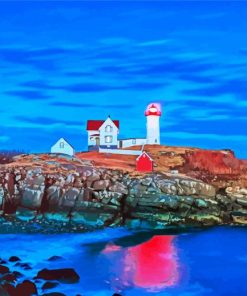 Nubble Lighthouse York paint by number