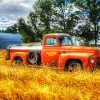 Old Red Truck paint by number