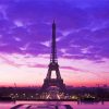 Paris Purple Sky paint by number